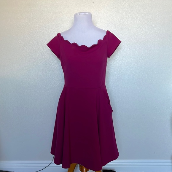 Purple Formal mid length dress with pockets. Size 11/12 - Picture 1 of 9